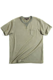 Men's Grey Green Short Sleeves T-shirt With Chest Pocket