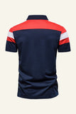 Dark Navy Short Sleeve Casual Polo Shirt