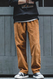 Men's Black Relaxed Fit Elastic Waist Cargo Pant