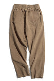 Men's Black Relaxed Fit Elastic Waist Cargo Pant