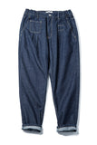 Men's Denim Blue Relaxed Fit Elastic Waist Jean