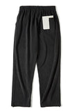 Men's Black Relaxed Fit Elastic Waist Casual Pant