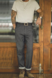 Men's Grey Stripes Relaxed Fit Casual Pants