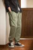 Men's Army Green Ankle Banded Relaxed Fit Cargo Pant