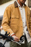 Men's Turmeric Button Down Loose Trucker Jacket