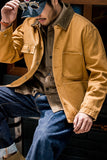 Men's Turmeric Button Down Loose Trucker Jacket