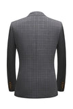 Silm Fit Notched Lapel Two Buttons Grey Men's Ball Suits