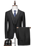 Notched Lapel Two Buttons Black Men's Ball Suits