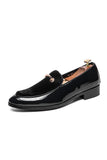 Black Leather Casual Men Shoes