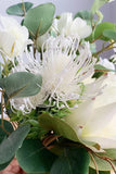 Mori White Hand Holding Flower Bouquet