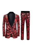 Shawl Lapel One Button Royal Blue Sequins Men's 2 Pieces Suits