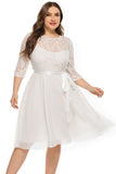 Plus Size White Lace Dress