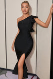 One Shoulder Bodycon Little Black Dress