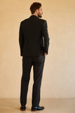Black Shawl Lapel Single Breasted 3 Piece Men's Wedding Suits
