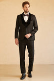 Shawl Lapel One Button Black Men's Wedding Suits