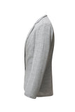 Grey Knitted Notched Lapel Men's Blazer