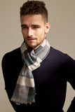 Green Plaid Cashmere Soft Men's Scarf