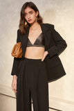 Black Asymmetrical Oversized Ball Blazer For Women
