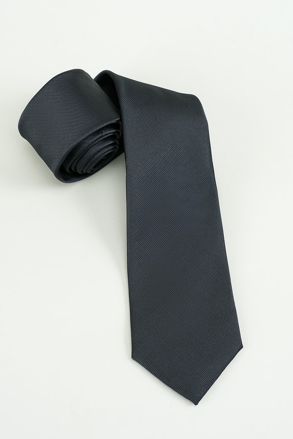 Black Solid Satin Party Tie
