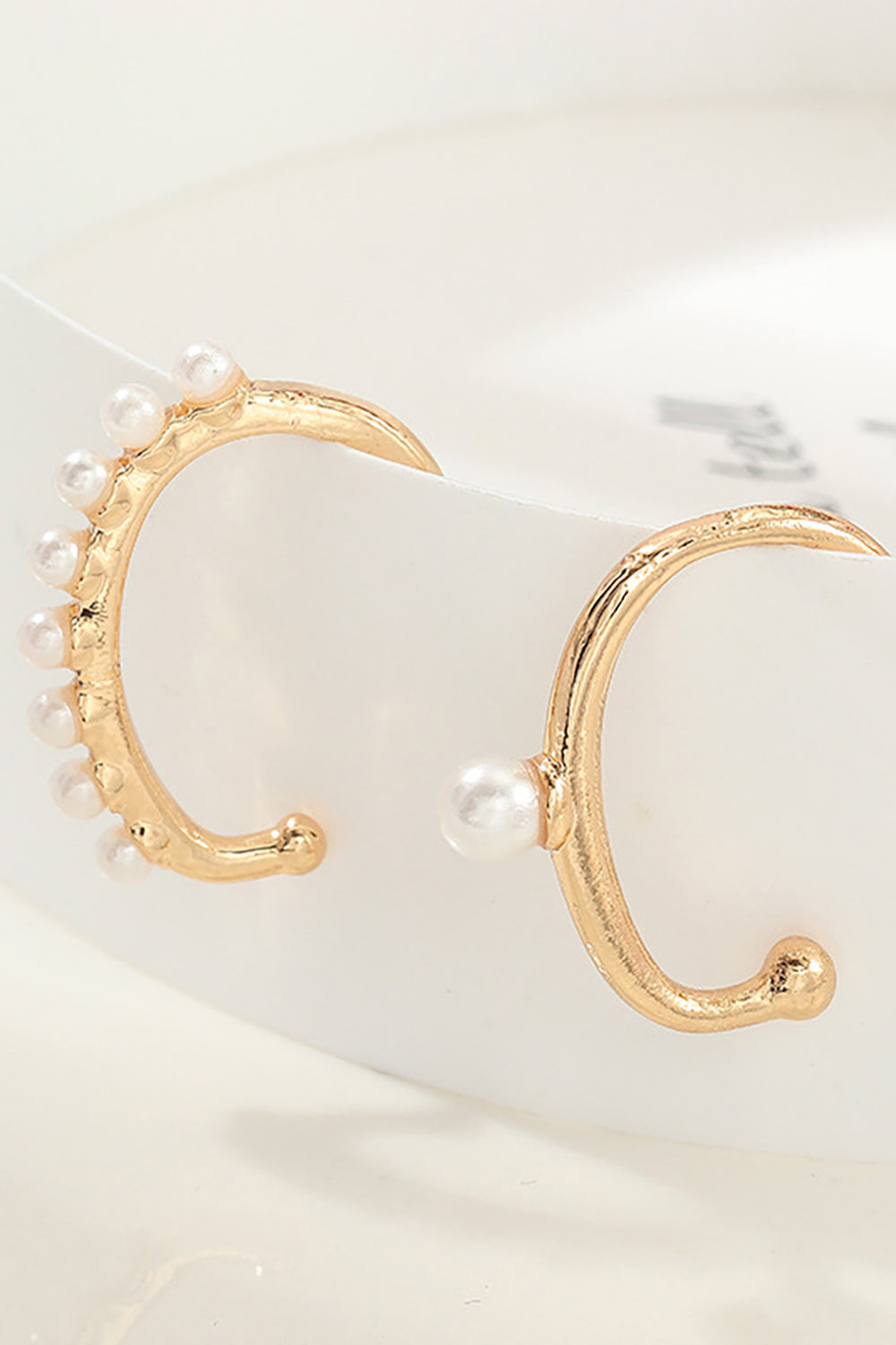 Pearl Metal Earrings