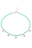 Blue Boho Style Necklace With Stars