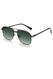 Men's Metal Square Double Bridge Sunglasses