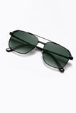 Men's Metal Square Double Bridge Sunglasses