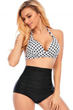 Two Piece High Waist Halter Swimsuits