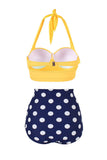 Two Piece High Waist Polka Dots Swimsuit