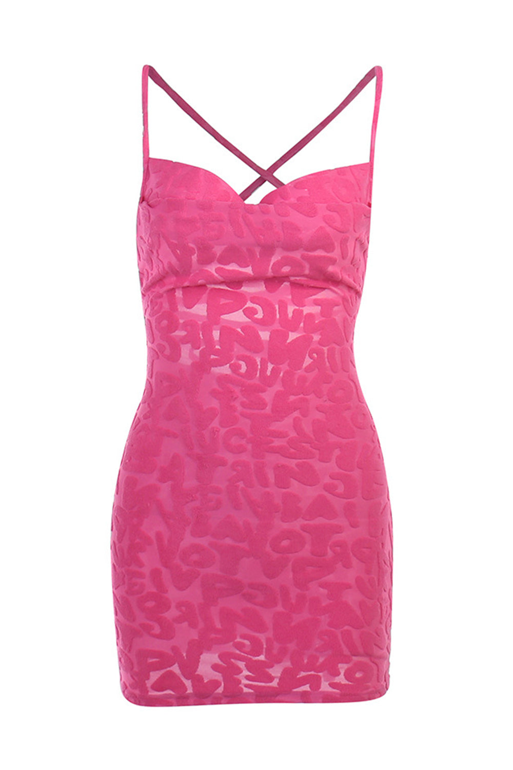 Lace-Up Back Fuchsia Bodycon Party Dress