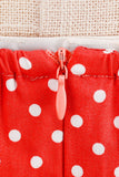 Halter Red Polka Dots 1950s Dress