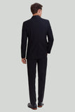 Black Men's 3 Piece Slim Fit Shawl Lapel Suit