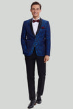 Royal Blue Shawl Lapel 2 Piece Slim fit Men's Suit