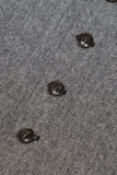 Grey Solid Single Breasted Shawl Lapel Men's Suit Vest