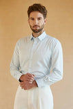 Long Sleeves Camel Solid Suit Shirt