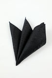 Black Jacquard Men's 5-Piece Accessory Set Tie and Bow Tie Pocket Square Flower Lapel Pin Tie Clip