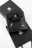 Black Men's Accessory Set Tie and Bow Tie Two Pocket Square Lapel Pin Tie Clip Cufflinks