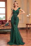Mermaid Dark Green Long Ball Dress