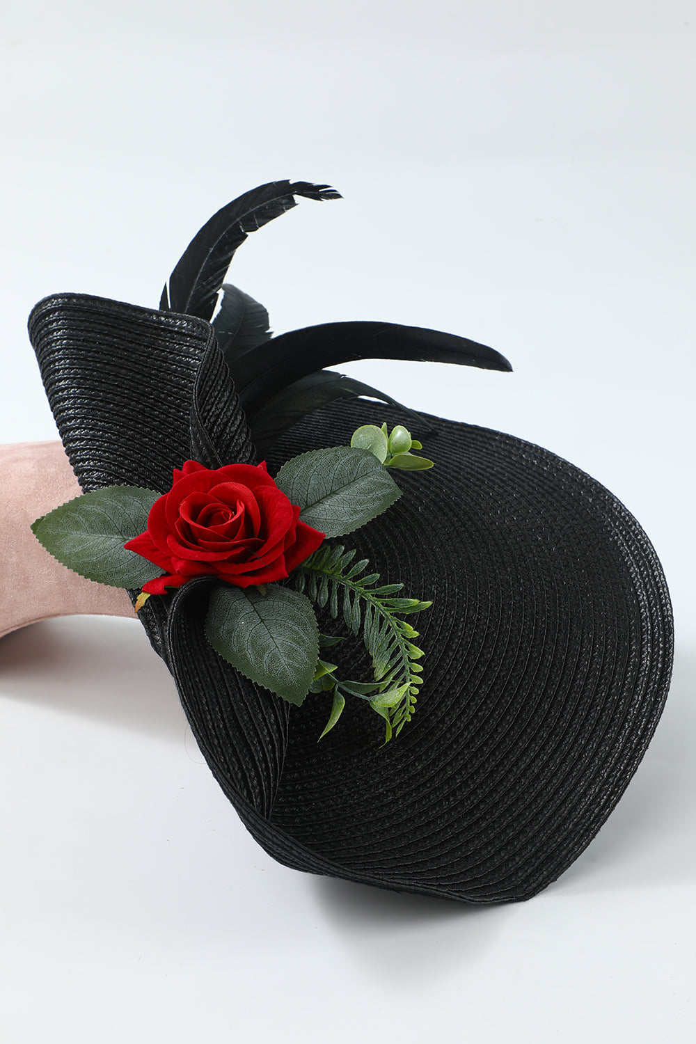 Black 1920s Headpieces with Flower