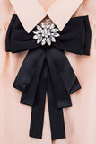 Black Bow Rhinestone Brooch