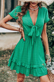 Green Vintage Summer Boho Dress