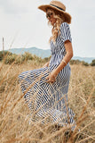 Navy Striped Dress Summer Casual Dress