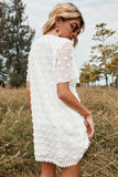 White Lace Chiffon Summer Dress