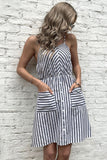 Spaghetti Straps Grey Summer Dress