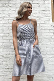 Spaghetti Straps Grey Summer Dress