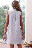 V Neck Light Blue Summer Dress