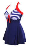 Navy and Red Stripe Swimwear