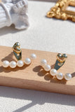 Natural Freshwater Pearls Heart Earrings