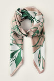 Green Square Printed Scarf Headpiece
