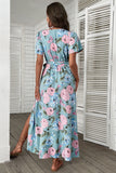 V Neck Flower Printed Summer Dress